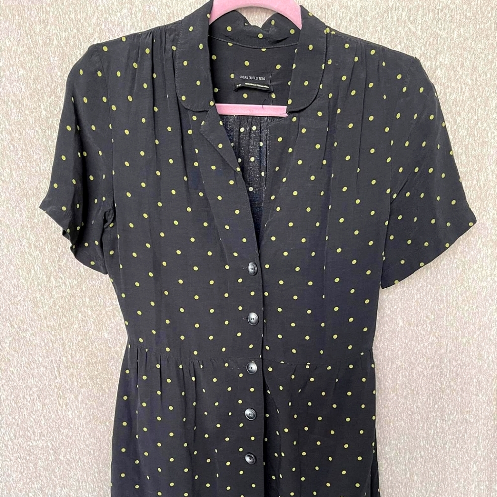 Urban Outfitters Green Polka Dot Maxi Dress Medium